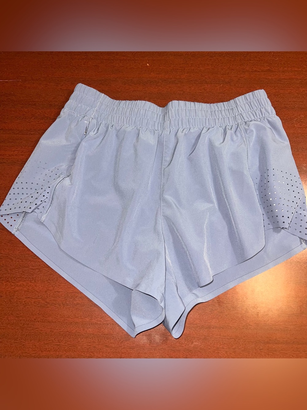 Athleta Pale Blue Women's Running Shorts - Picture 1 of 3